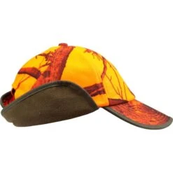 CASQUETTE CHASSE A RABAT CAMOUFLAGE ORANGE -Équipement De Chasse Boutique casquette chasse a rabat camouflage orange 3