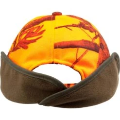 CASQUETTE CHASSE A RABAT CAMOUFLAGE ORANGE -Équipement De Chasse Boutique casquette chasse a rabat camouflage orange 5