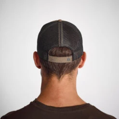 CASQUETTE TRUCKER BEIGE PATCH SOLOGNAC RESISTANT GEAR -Équipement De Chasse Boutique casquette trucker beige patch solognac resistant gear 3