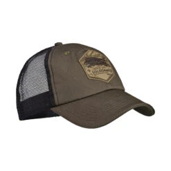 CASQUETTE TRUCKER VERTE PATCH SANGLIER -Équipement De Chasse Boutique casquette trucker verte patch sanglier 2