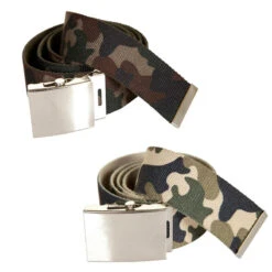 No Brand Ceinture Sangle Chasse Camouflage Vert Beige
