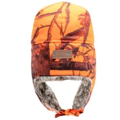 CHAPKA CHASSE CAMOUFLAGE ORANGE -Équipement De Chasse Boutique chapka chasse camouflage orange 2