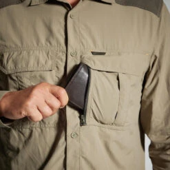 CHEMISE MANCHES LONGUES LEGERE ET RESPIRANTE 520 VERTE -Équipement De Chasse Boutique chemise manches longues legere et respirante 520 verte 4