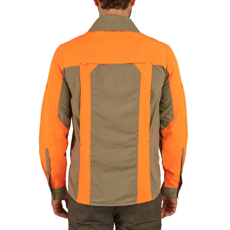 Chemise Manches Longues Légère Et Respirante Chasse 520 Verte Et Fluo 8 Chemise Manches Longues Légère Et Respirante Chasse 520 Verte Et Fluo – Image 6