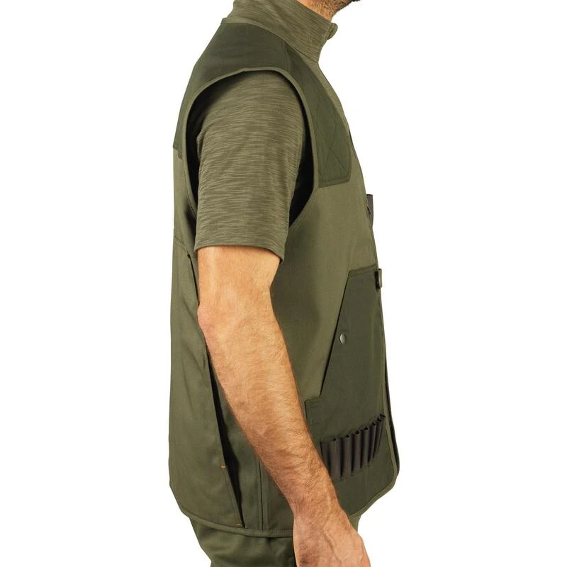 Gilet Chasse Léger Homme - 100 Vert 6 Gilet Chasse Léger Homme - 100 Vert – Image 4