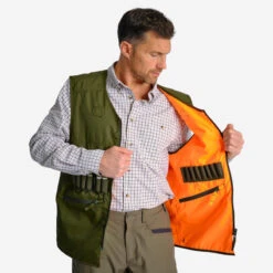Gilet Chasse Réversible 500 Fluo/vert -Équipement De Chasse Boutique gilet chasse reversible 500 fluovert 4