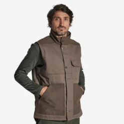 GILET RESISTANT 500 MARRON 18 GILET RESISTANT 500 MARRON -Équipement De Chasse Boutique gilet resistant 500 marron 6