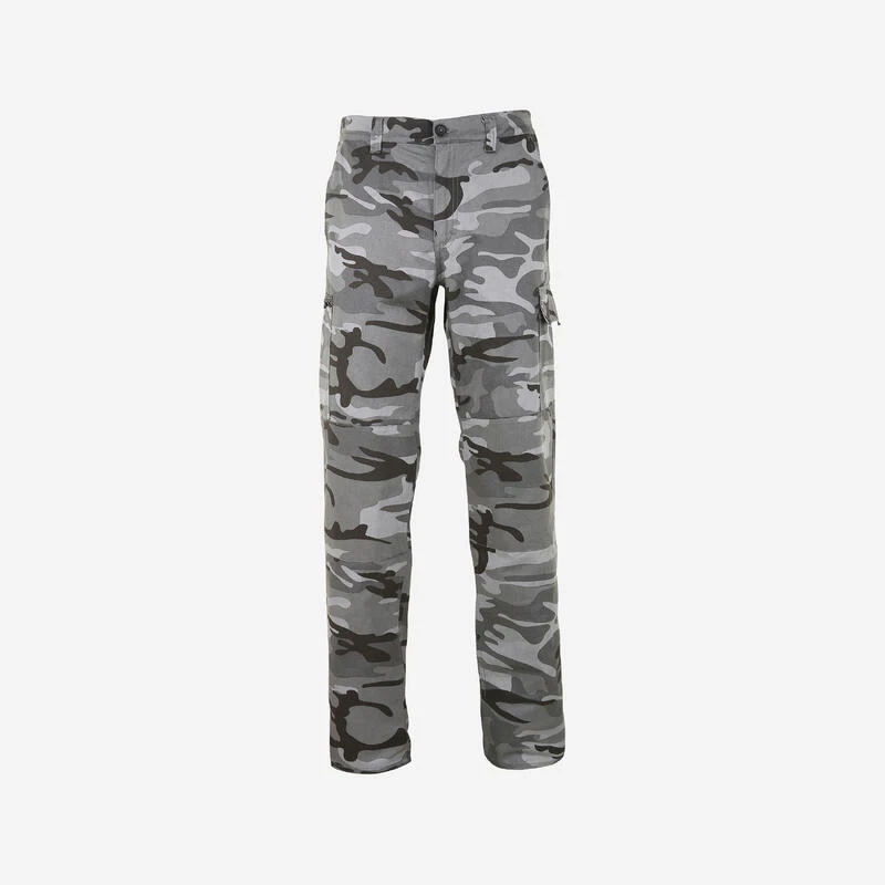 PANTALON CARGO RESISTANT STEPPE 300 CAMOUFLAGE WOODLAND NOIR 4 PANTALON CARGO RESISTANT STEPPE 300 CAMOUFLAGE WOODLAND NOIR – Image 2