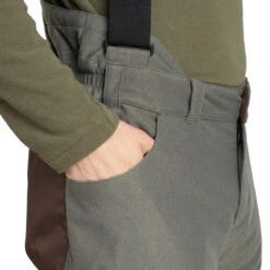 PANTALON CHASSE A BRETELLES CHAUD -20°C VERT 100 -Équipement De Chasse Boutique pantalon chasse a bretelles chaud 20c vert 100 7