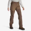 PANTALON CHASSE FEMME IMPERMEABLE 500 MARRON -Équipement De Chasse Boutique pantalon chasse femme impermeable 500 marron