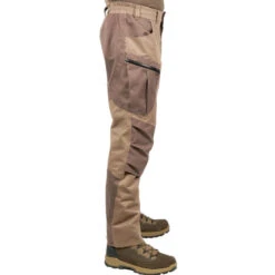 PANTALON CHASSE IMPERMEABLE CHAUD SILENCIEUX MARRON 520 14 PANTALON CHASSE IMPERMEABLE CHAUD SILENCIEUX MARRON 520 -Équipement De Chasse Boutique pantalon chasse impermeable chaud silencieux marron 520 3