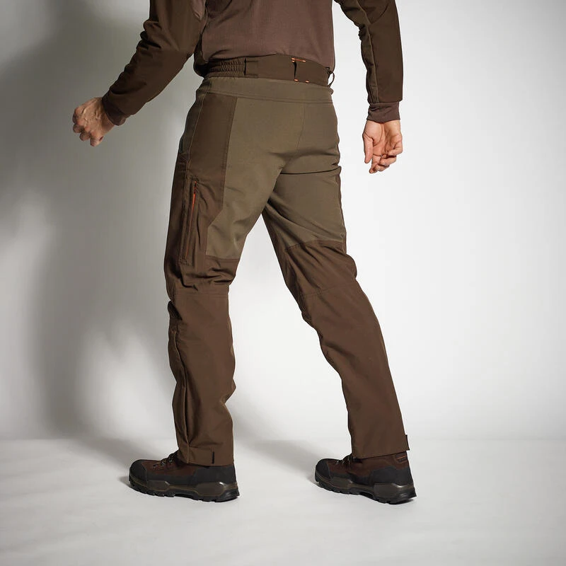 PANTALON CHASSE IMPERMÉABLE RENFORT MARRON 900 BÉCASSE 4 PANTALON CHASSE IMPERMÉABLE RENFORT MARRON 900 BÉCASSE – Image 2