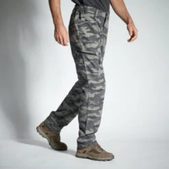 PANTALON LEGER 100 CAMO HALFTONE GRIS -Équipement De Chasse Boutique pantalon leger 100 camo halftone gris 2