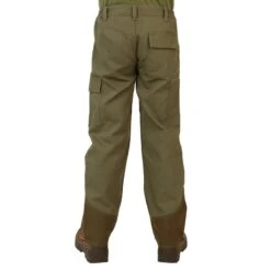 PANTALON RENFORT JUNIOR - 100 VERT ET MARRON 14 PANTALON RENFORT JUNIOR - 100 VERT ET MARRON -Équipement De Chasse Boutique pantalon renfort junior 100 vert et marron 2