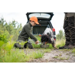 PANTALON RENFORT JUNIOR - 100 VERT ET MARRON 15 PANTALON RENFORT JUNIOR - 100 VERT ET MARRON -Équipement De Chasse Boutique pantalon renfort junior 100 vert et marron 3