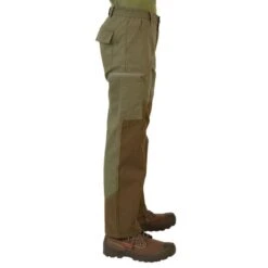 PANTALON RENFORT JUNIOR - 100 VERT ET MARRON 17 PANTALON RENFORT JUNIOR - 100 VERT ET MARRON -Équipement De Chasse Boutique pantalon renfort junior 100 vert et marron 5