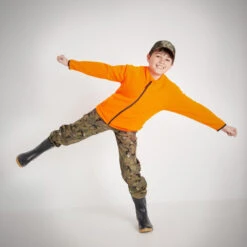 Pantalon Résistant Junior -100 Camouflage Island Vert -Équipement De Chasse Boutique pantalon resistant junior 100 camouflage island vert 9