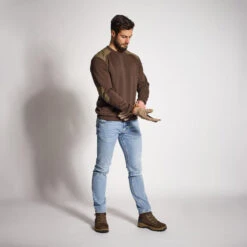 PULL 500 MARRON -Équipement De Chasse Boutique pull 500 marron 5