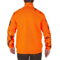 Pull Chasse Renfort Orange Fluo 500 -Équipement De Chasse Boutique pull chasse renfort orange fluo 500 2