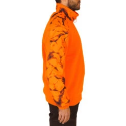 Pull Chasse Renfort Orange Fluo 500 -Équipement De Chasse Boutique pull chasse renfort orange fluo 500 4