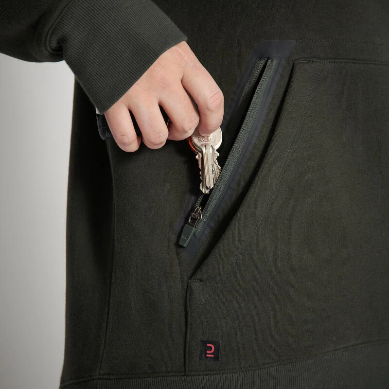 SWEAT-SHIRT CAPUCHE FEMME 500 CHAUD VERT 6 SWEAT-SHIRT CAPUCHE FEMME 500 CHAUD VERT – Image 4