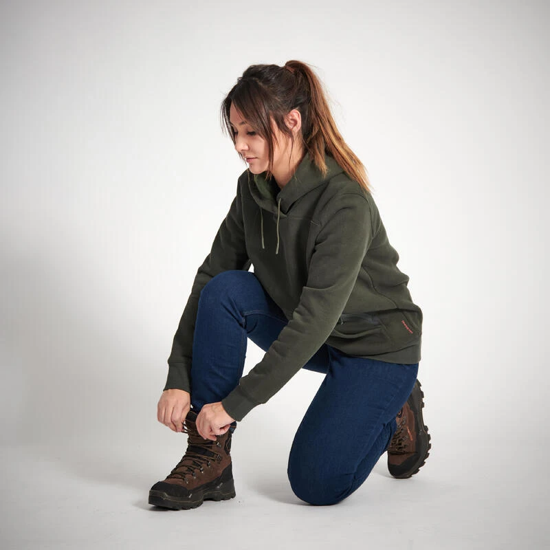 SWEAT-SHIRT CAPUCHE FEMME 500 CHAUD VERT 9 SWEAT-SHIRT CAPUCHE FEMME 500 CHAUD VERT – Image 7