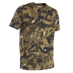 T-shirt Manches Courtes Chasse 100 Camouflage WL V1 Vert