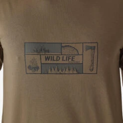 T-shirt Manches Courtes Coton 100 LOGO WILDLIFE -Équipement De Chasse Boutique t shirt manches courtes coton 100 logo wildlife 2