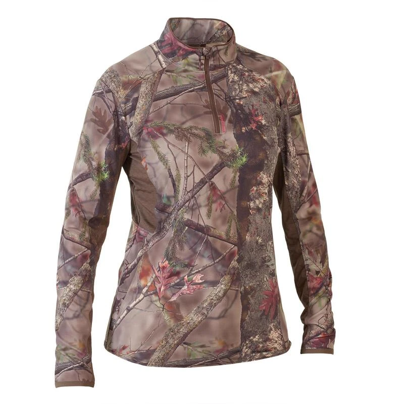 T-SHIRT MANCHES LONGUES CHASSE FEMME SILENCIEUX RESPIRANT CAMOUFLAGE 500 3 T-SHIRT MANCHES LONGUES CHASSE FEMME SILENCIEUX RESPIRANT CAMOUFLAGE 500