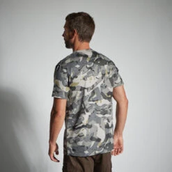T-SHIRT RESISTANT 100 CAMO WOODLAND GRIS -Équipement De Chasse Boutique t shirt resistant 100 camo woodland gris 2