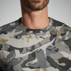 T-SHIRT RESISTANT 100 CAMO WOODLAND GRIS -Équipement De Chasse Boutique t shirt resistant 100 camo woodland gris 5