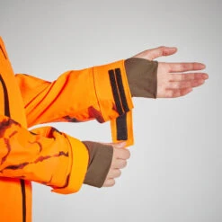 VESTE CHASSE SUPERTRACK FEMME RESISTANTE IMPERMEABLE ORANGE FLUO 500 -Équipement De Chasse Boutique veste chasse supertrack femme resistante impermeable orange fluo 500 6
