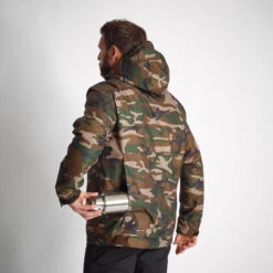 VESTE IMPERMEABLE CHAUDE 100 CAMO WOODLAND 16 VESTE IMPERMEABLE CHAUDE 100 CAMO WOODLAND -Équipement De Chasse Boutique veste impermeable chaude 100 camo woodland 4