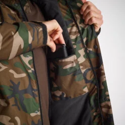 VESTE IMPERMEABLE CHAUDE 100 CAMO WOODLAND 18 VESTE IMPERMEABLE CHAUDE 100 CAMO WOODLAND -Équipement De Chasse Boutique veste impermeable chaude 100 camo woodland 6