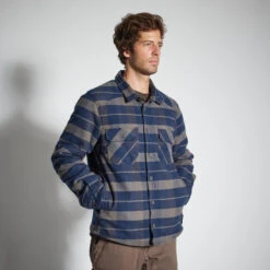 VESTE MOUTONNÉE TYPE SURCHEMISE 500 BLEU 20 VESTE MOUTONNÉE TYPE SURCHEMISE 500 BLEU -Équipement De Chasse Boutique veste moutonnee type surchemise 500 bleu 8