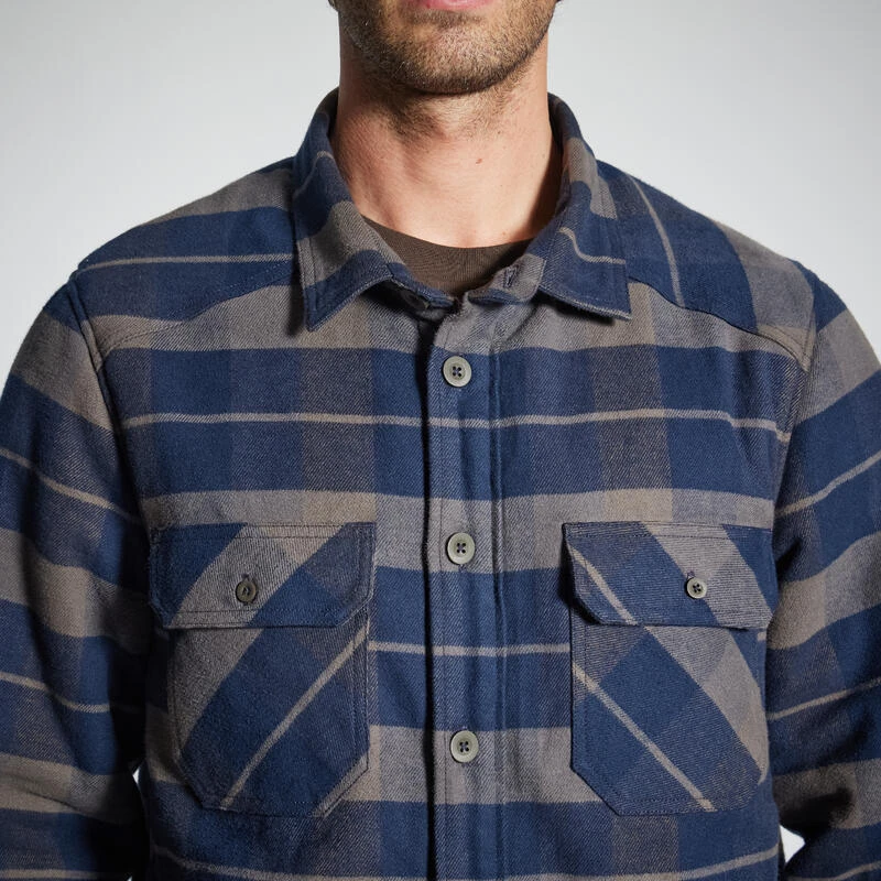 VESTE MOUTONNÉE TYPE SURCHEMISE 500 BLEU 12 VESTE MOUTONNÉE TYPE SURCHEMISE 500 BLEU – Image 10