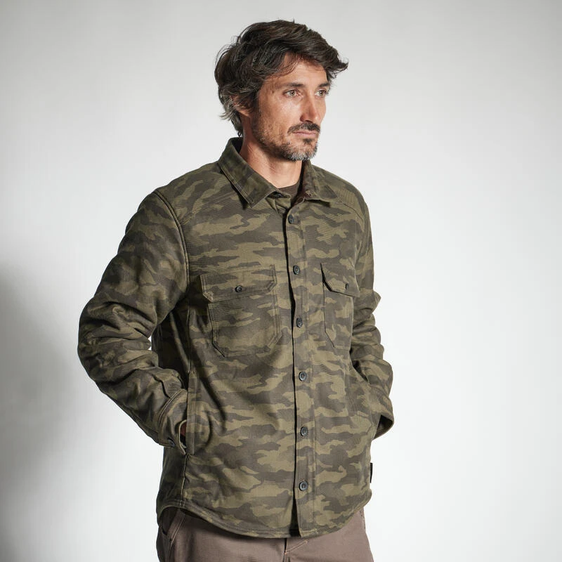 VESTE MOUTONNÉE TYPE SURCHEMISE 500 CAMO 8 VESTE MOUTONNÉE TYPE SURCHEMISE 500 CAMO – Image 6