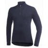 Woolpower Merino Base Layer Zip Turtleneck 200 - Bleu Marine Foncé -Équipement De Chasse Boutique woolpower merino base layer zip turtleneck 200 bleu marine fonce