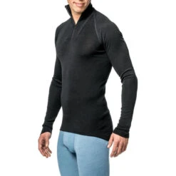 Woolpower Merino Base Layer Zip Turtleneck LITE - Noir -Équipement De Chasse Boutique woolpower merino base layer zip turtleneck lite noir 3