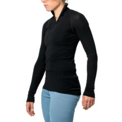 Woolpower Merino Base Layer Zip Turtleneck LITE - Noir -Équipement De Chasse Boutique woolpower merino base layer zip turtleneck lite noir 5