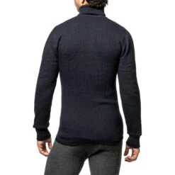 Woolpower Merino Mid Layer Zip Turtleneck 400 - Marine Foncé -Équipement De Chasse Boutique woolpower merino mid layer zip turtleneck 400 marine fonce 2